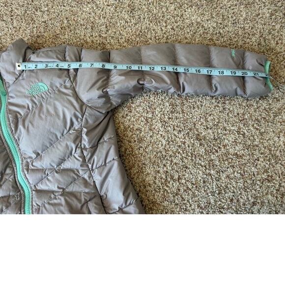 THE NORTH FACE Kids Down PUFFER COAT, SIZE 10-12, Gray & Teal - Picture 9 of 14